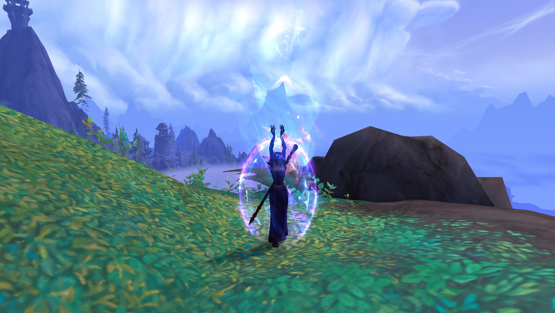 Чародейский маг использует Воплощение в Талдрасусе в World of Warcraft.