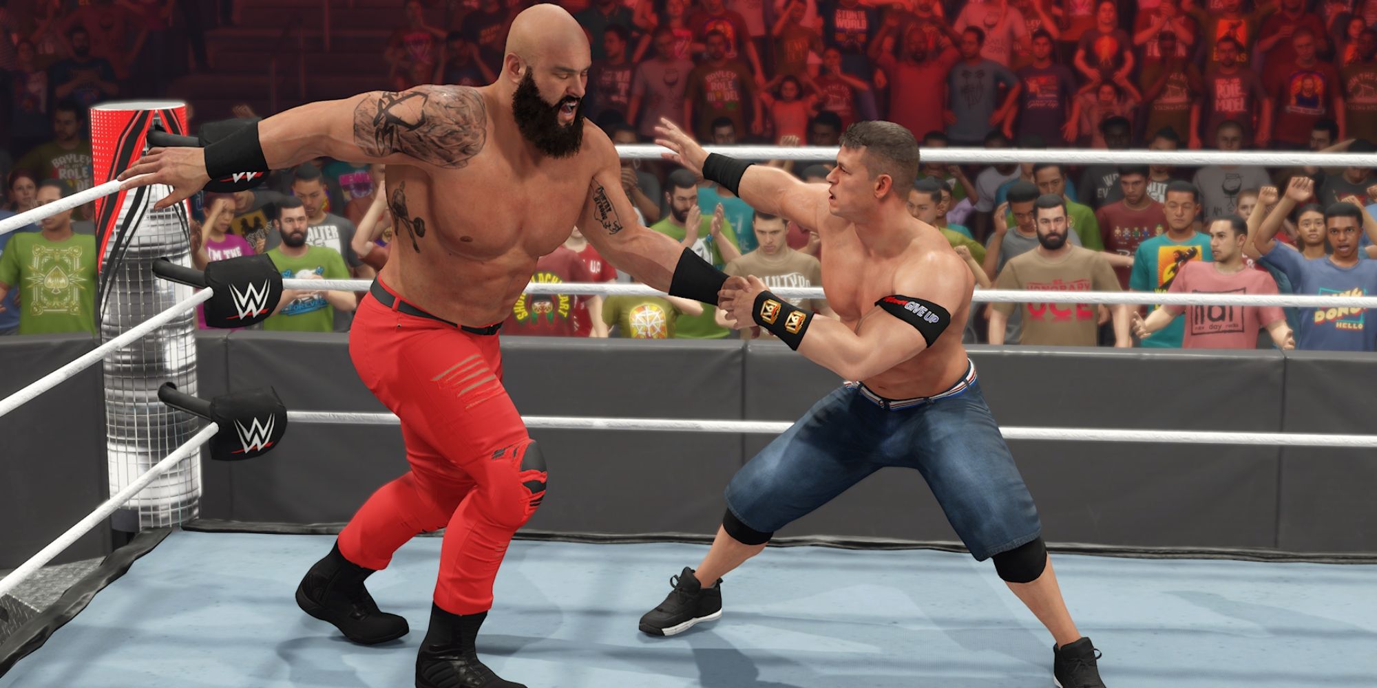 WWE 2K23 Screenshot Of John Cena Irish Whip On Braun Strowman