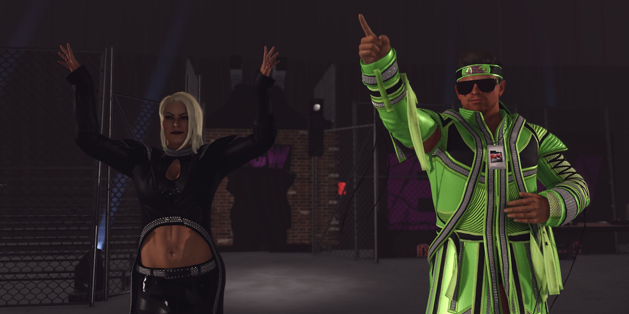 WWE 2K23 Screenshot Of Maryse And Miz Making An Entrance