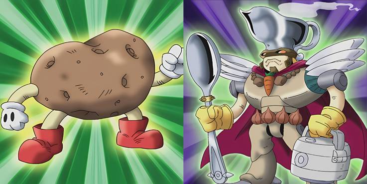yugioh gx anime curry spice archetype with potatoman and curry fiend roo