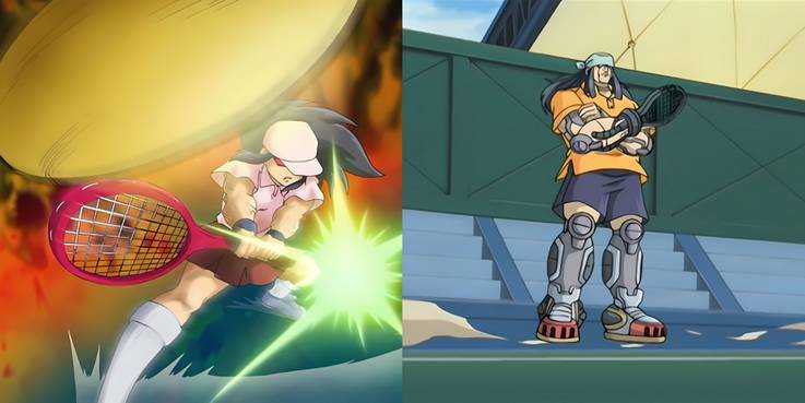 yugioh gx anime tennis archetype with smash ace spell card art and big server monster card