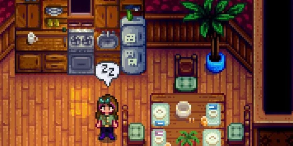 The farmer in Mayor Lewis' house in Stardew Valley the video game