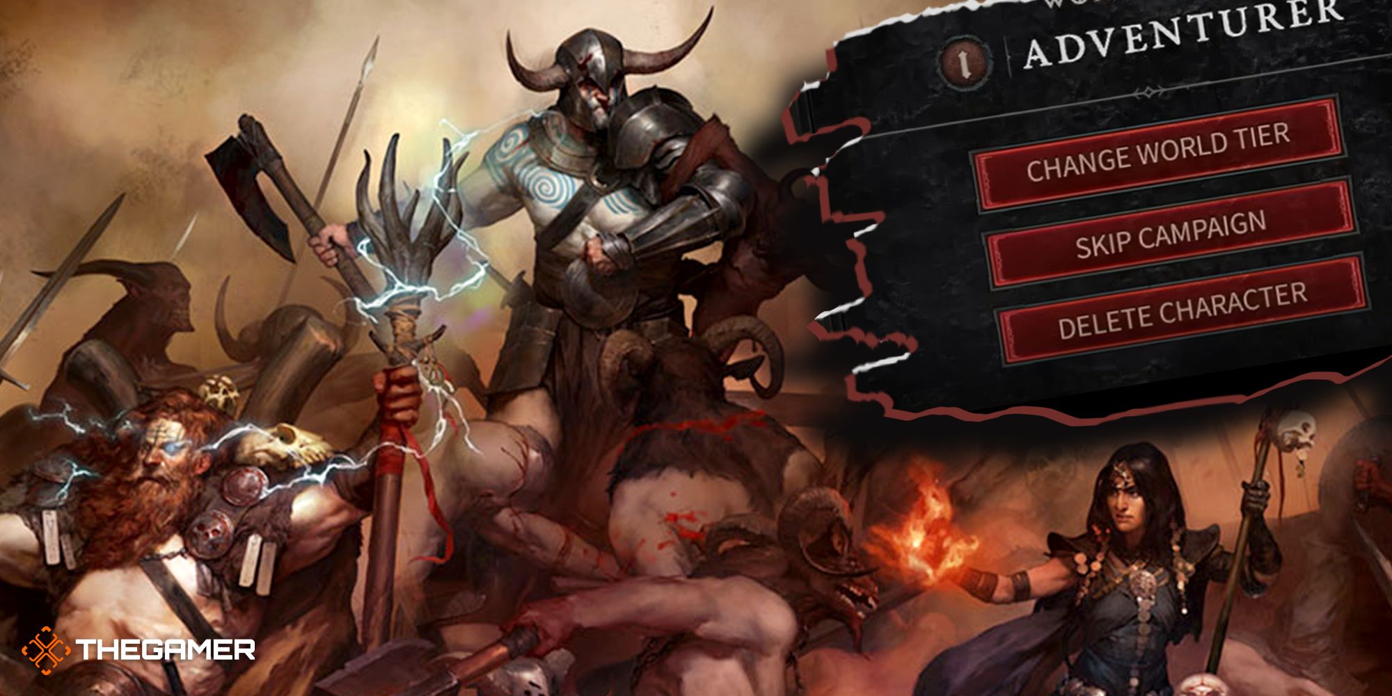 Diablo 4 Campaign Menu