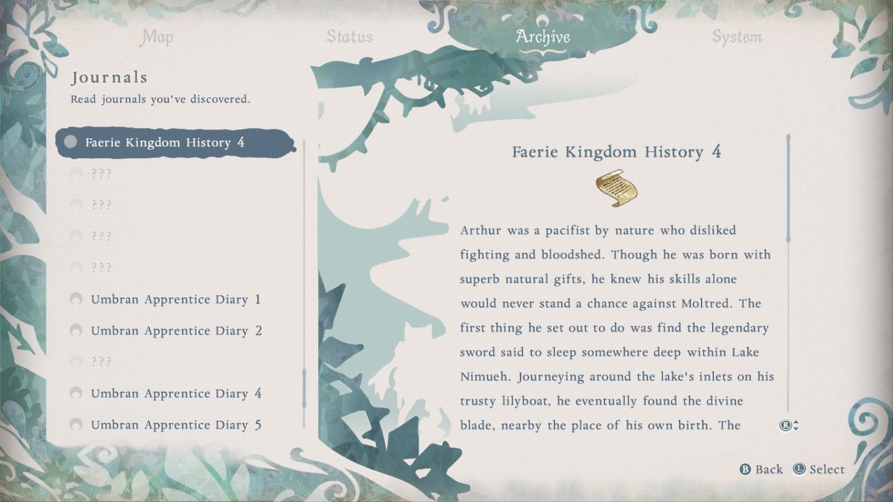 Menu Item Description Log Of Faerie Kingdom History 4 Journal Entry