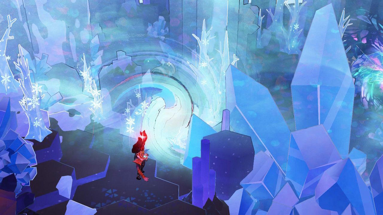 Cereza steps into the illusion field in front of Puka's fortress Tir na Nog