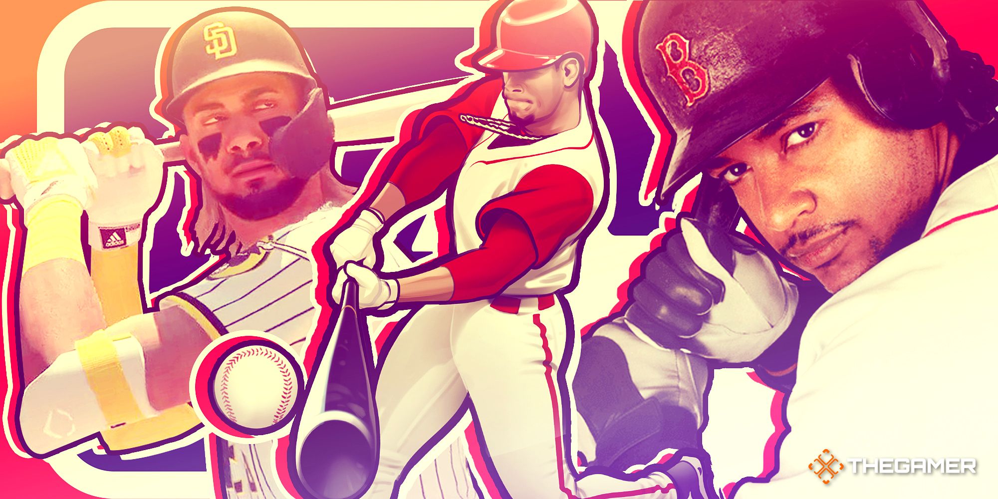 Images from various baseball video games