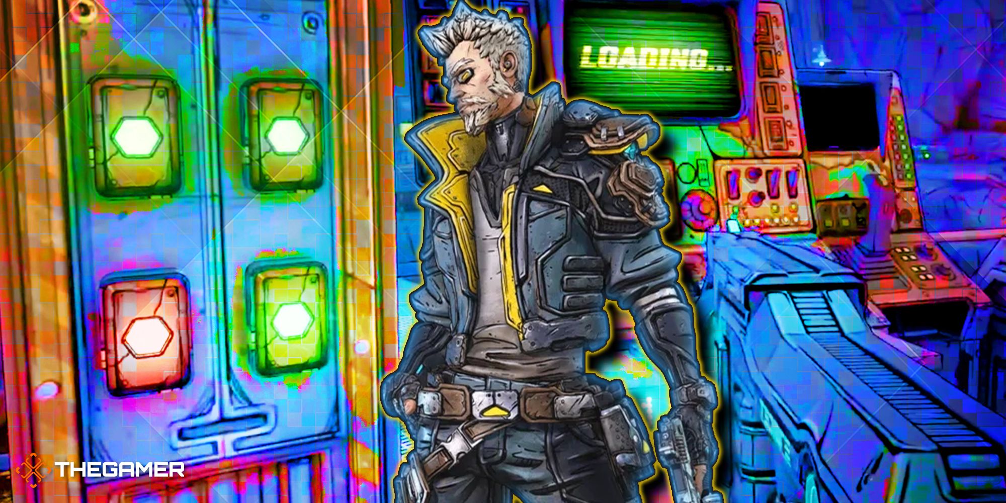 Game screen and art from Borderlands 3.