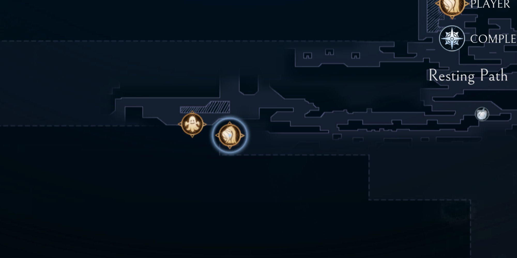 A Ghost Icon on the Map, showing where you fell in battle last in Afterimage