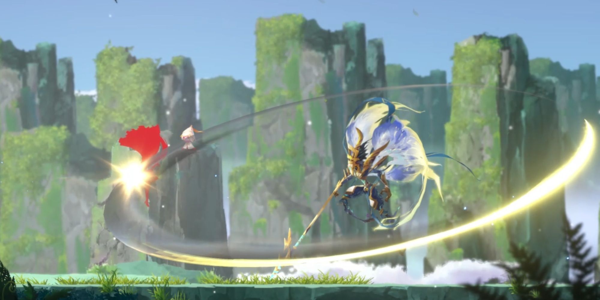 Loss, the Galefeather connecting a devastating Slash on Renee during their Triple Slash combo attack in Afterimage