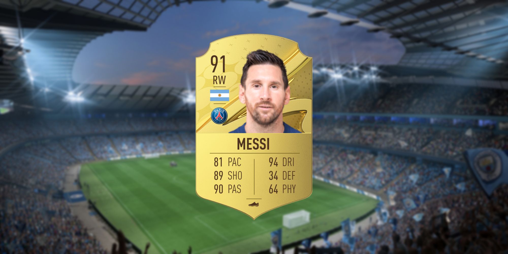 An image of Lionel Messi's FIFA 23 Card