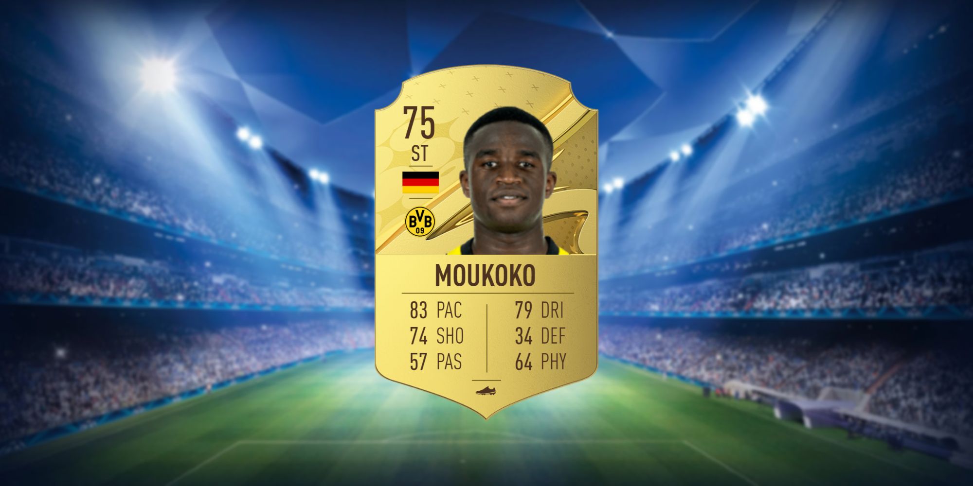 An image of Youssoufa Moukoko's FIFA 23 Card