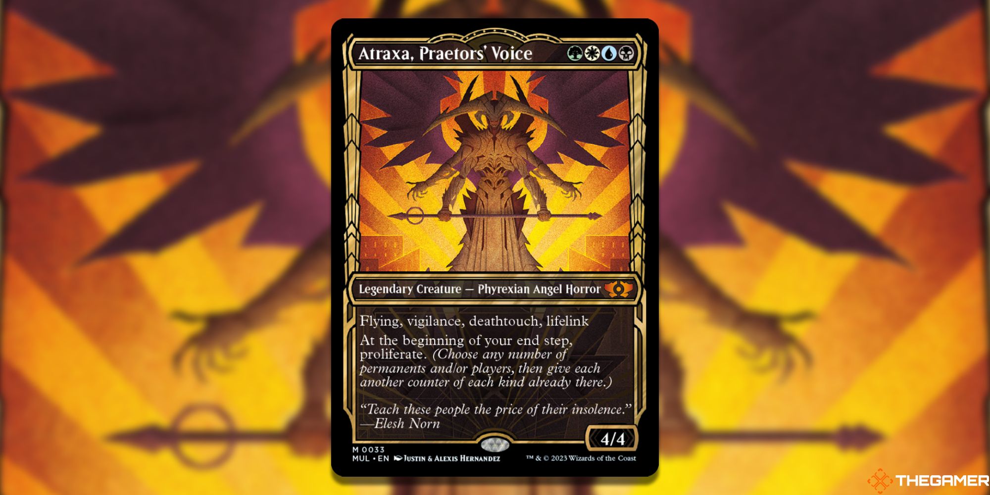 MTG: Praetor Atraxa's voice card