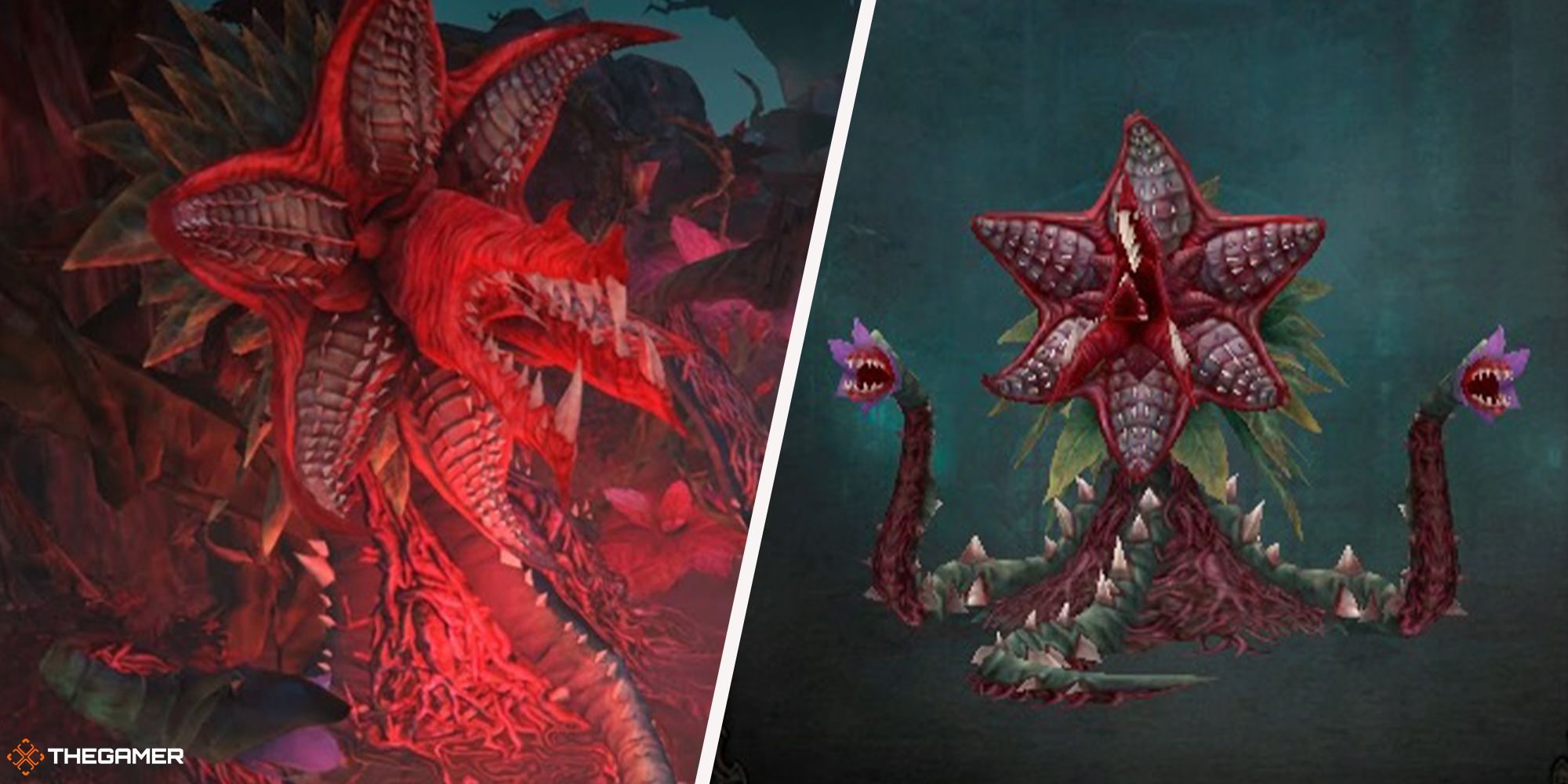 Blood Rose in Diablo Immortal on left, in Diablo 3 on right