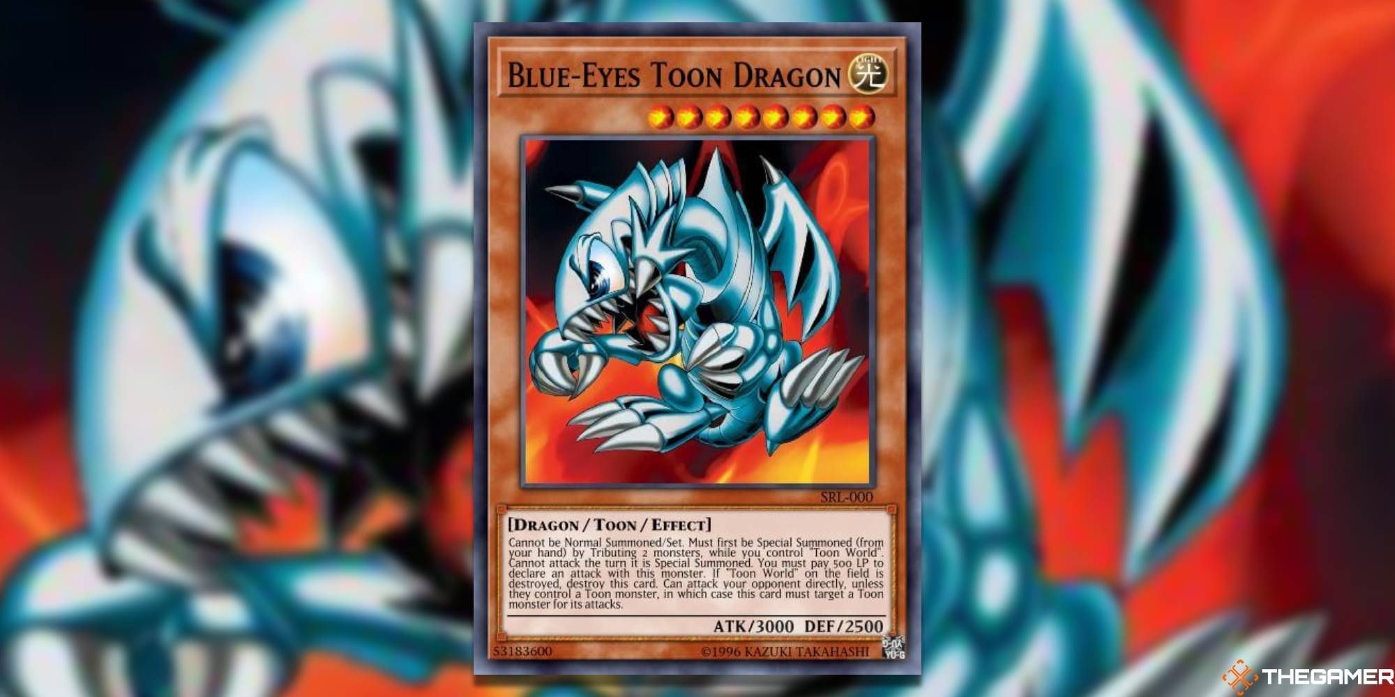 Blue-Eyes Toon Dragon from Yu-Gi-Oh Spell Ruler