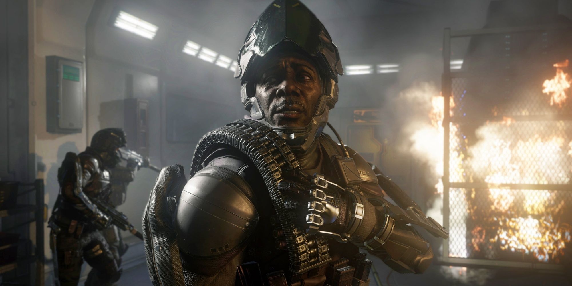 Call Of Duty: Advanced Warfare - Squad Members In Cutscene Inside Burning Base