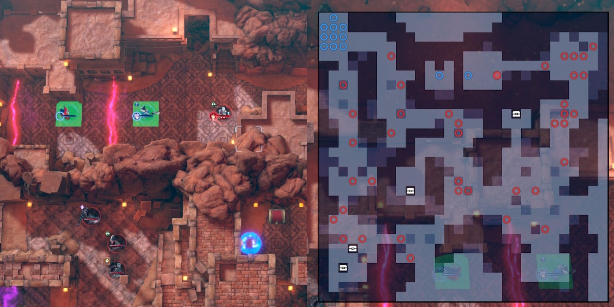 Overhead And 2D View Of Chapter 5 Fell Xenologue Map