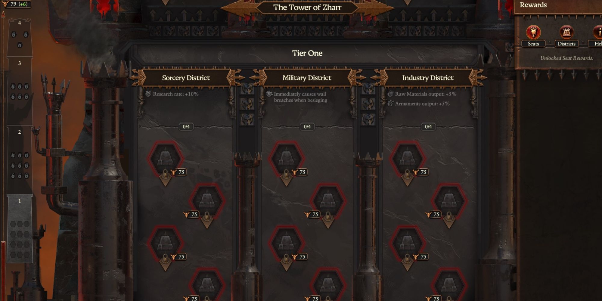 Total War Warhammer 3 Forge Of The Chaos Dwarfs Tower of Zharr Panel
