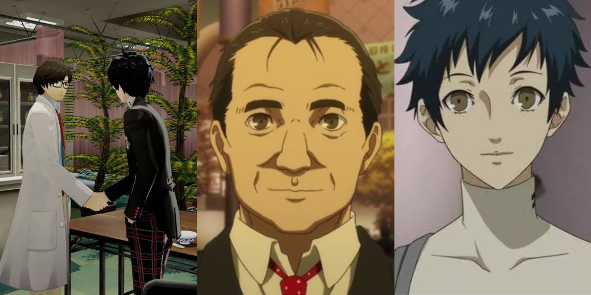 Composite image of Maruki, Joker, Yoshida, and Mishima from Persona 5 Royale