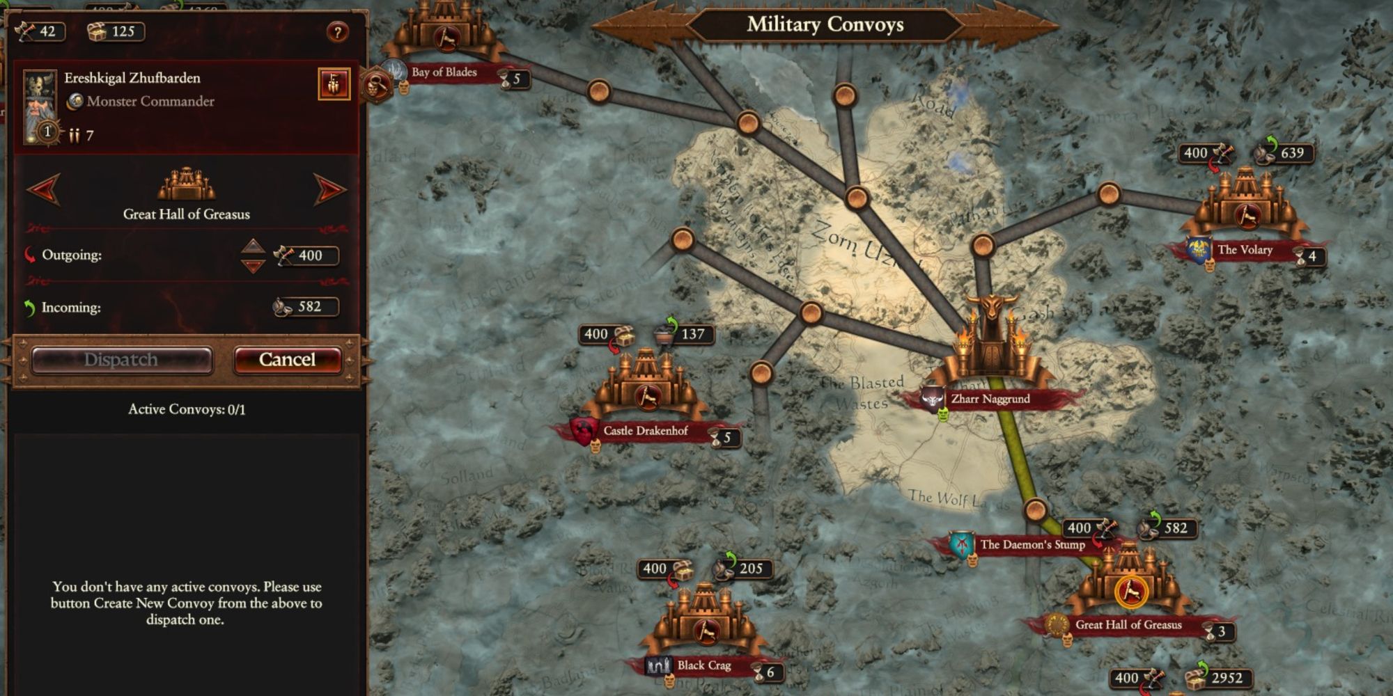  Forge Of The Chaos Dwarfs Military Convoys Panel In Total War Warhammer 3 