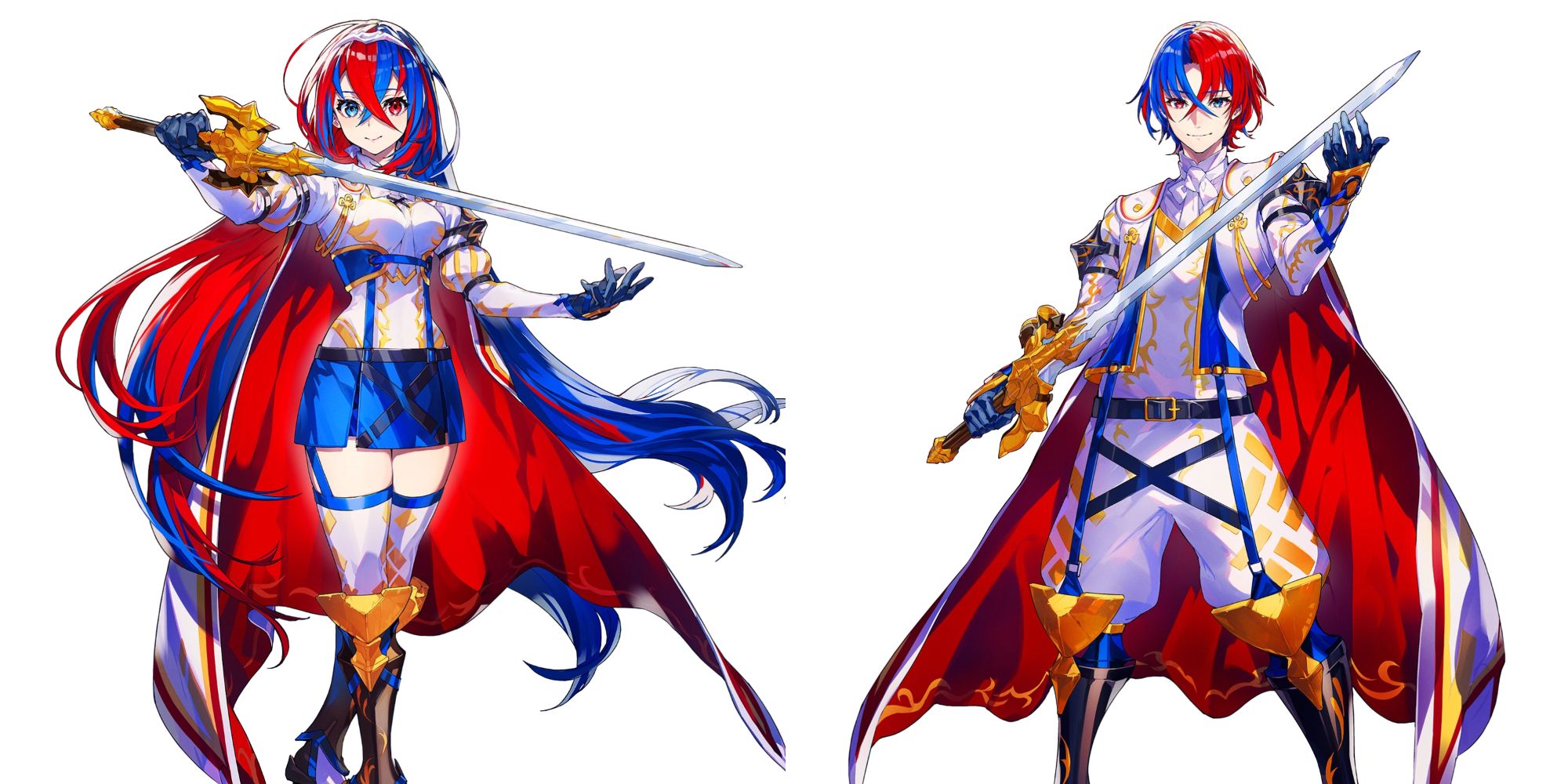 Fire Emblem Engage - Artwork showing male and female Alear