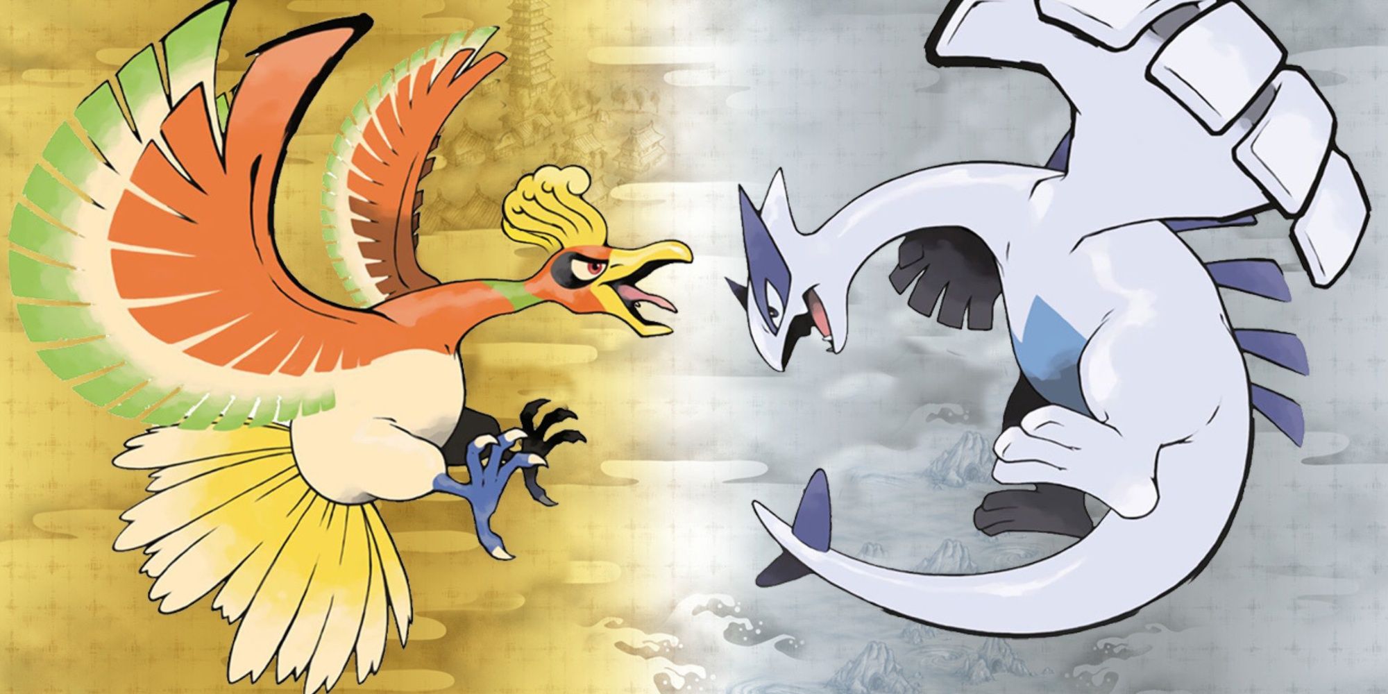 Pokemon HeartGold And SoulSIlver - Lugia And Ho-Oh Flapping Their Wings