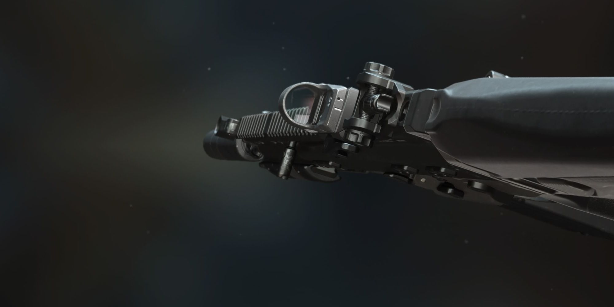 The Cronen Mini Red Dot is on top of the TAQ-56 assault rifle from COD:MW2.