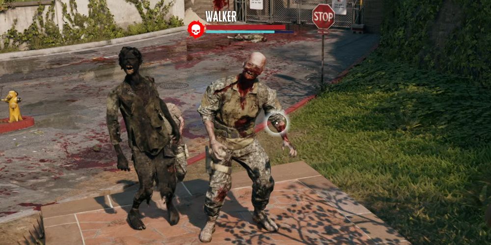 Dead Island 2, Red-Skull zombies bunching together