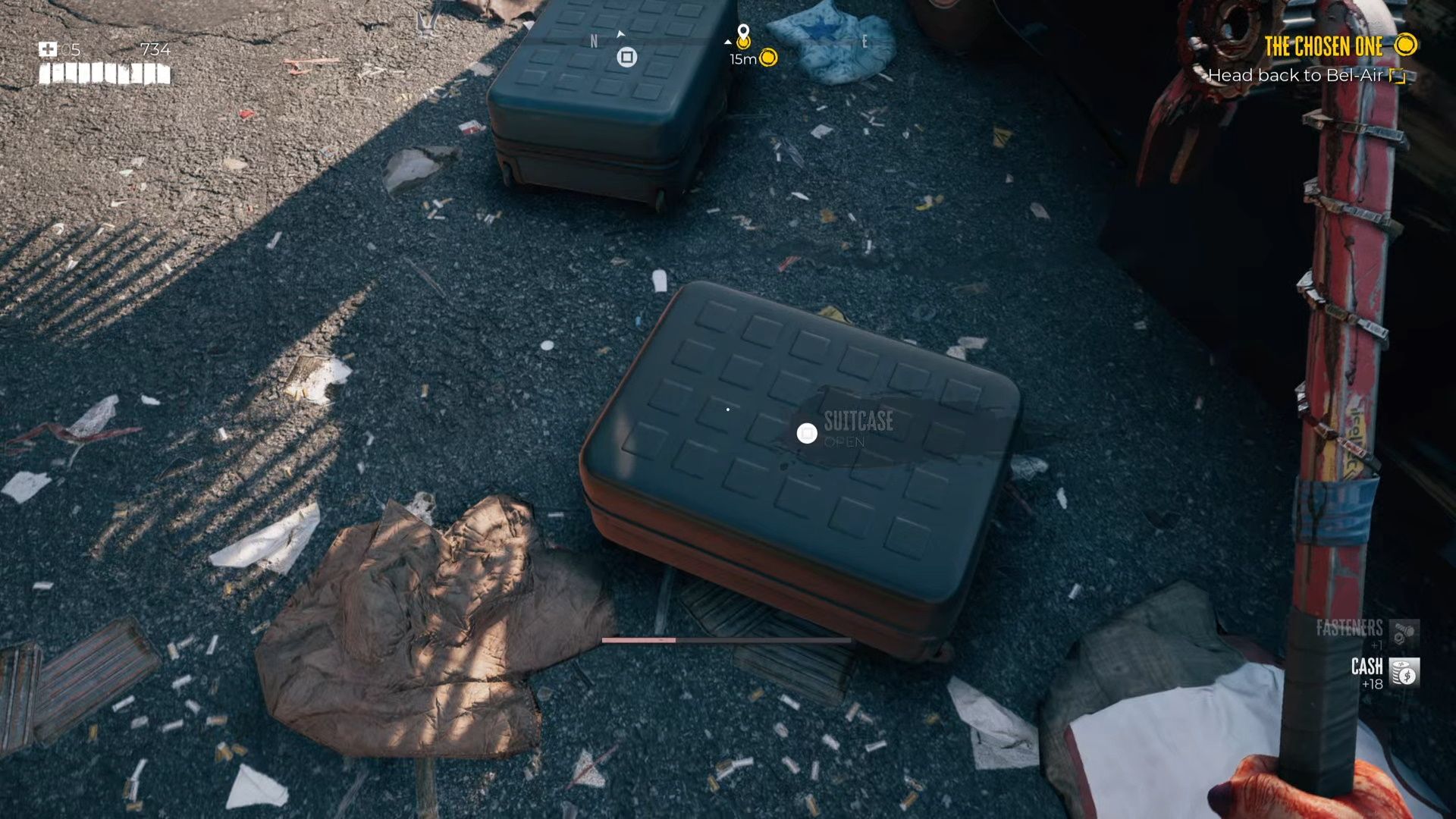 Dead Island 2, Searching a suitcase for materials