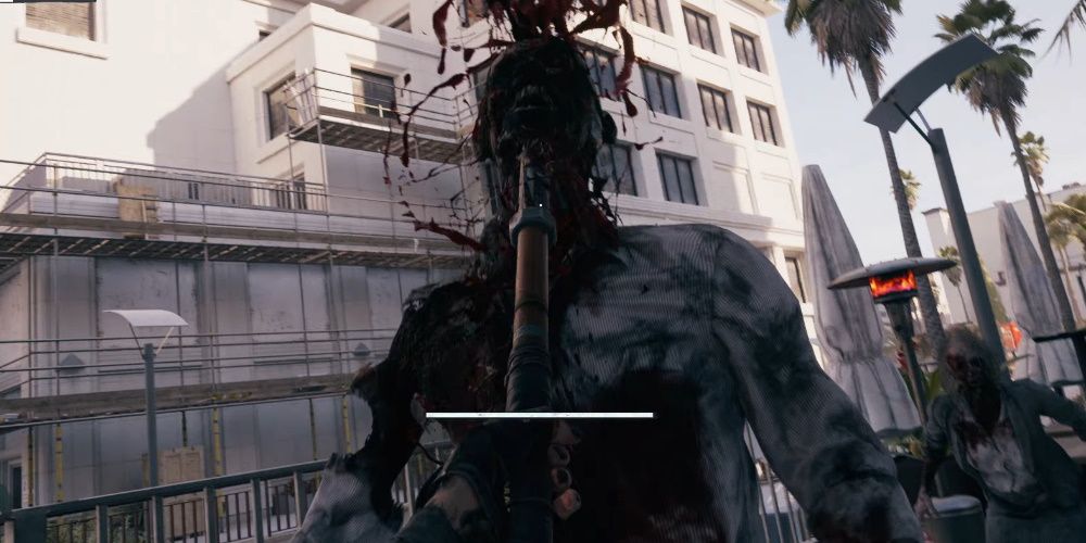 Dead Island 2, Skewering a zombie's head with the Bo Staff