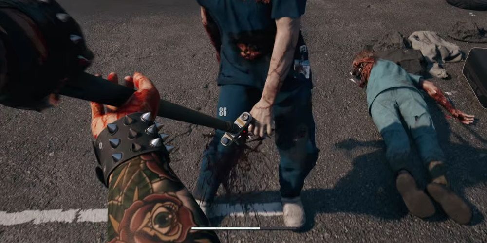 Dead Island 2, Stabbing a zombie in the leg with a spear