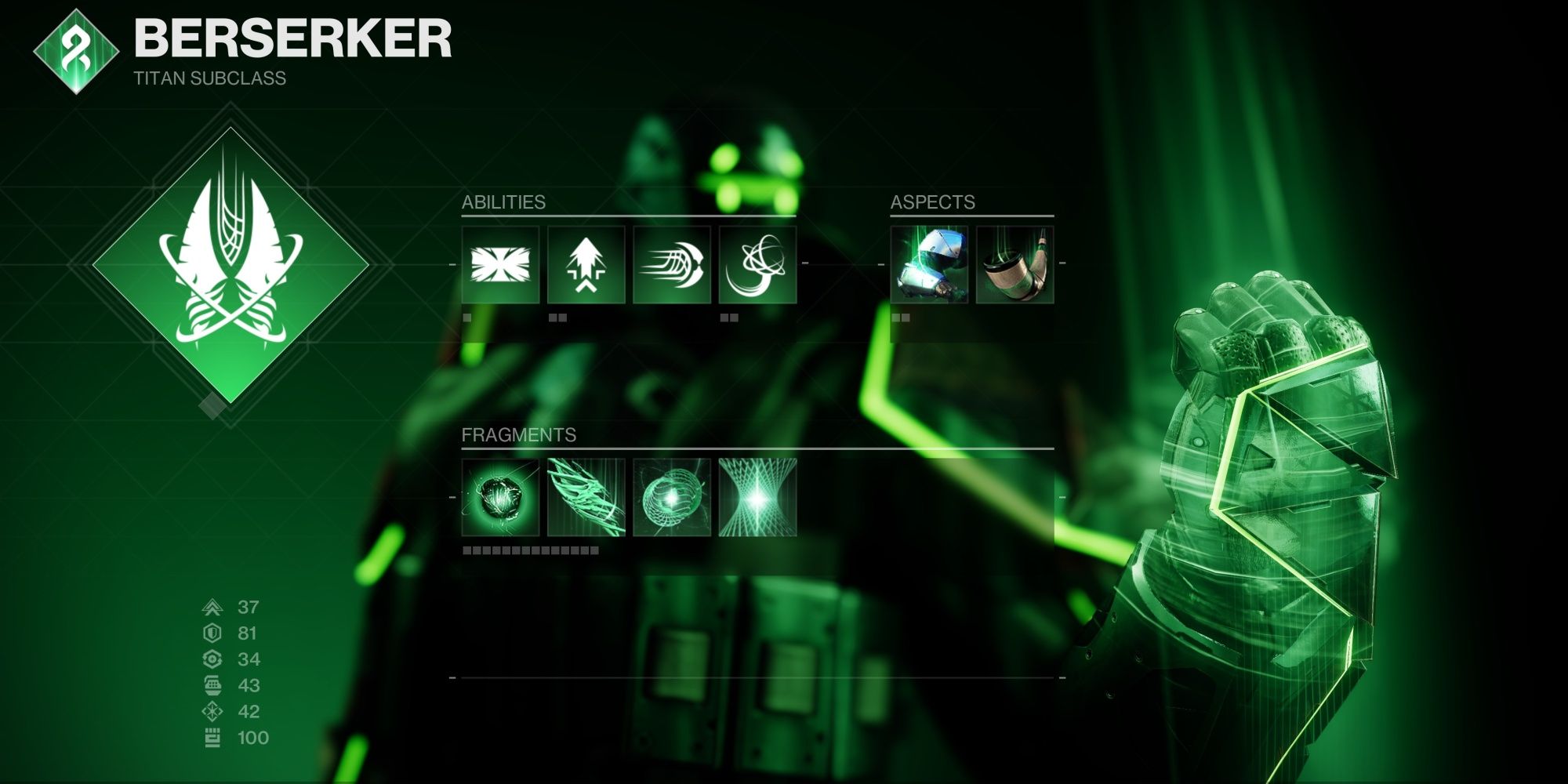 Destiny 2 Furious Lash Subclass Config
