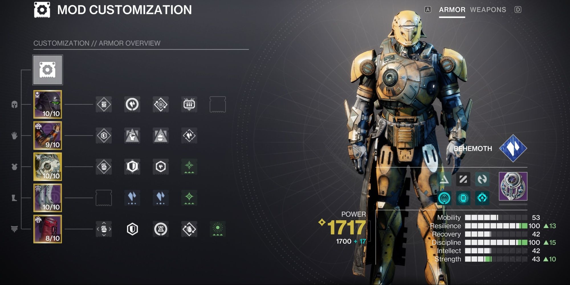 Destiny 2 Shattered Lance Armor Mods