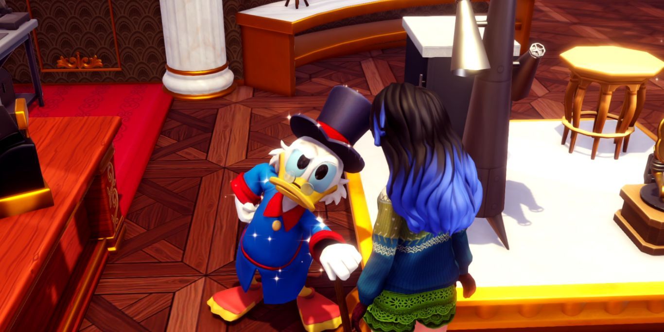 Disney Dreamlight Valley Talking To Scrooge McDuck