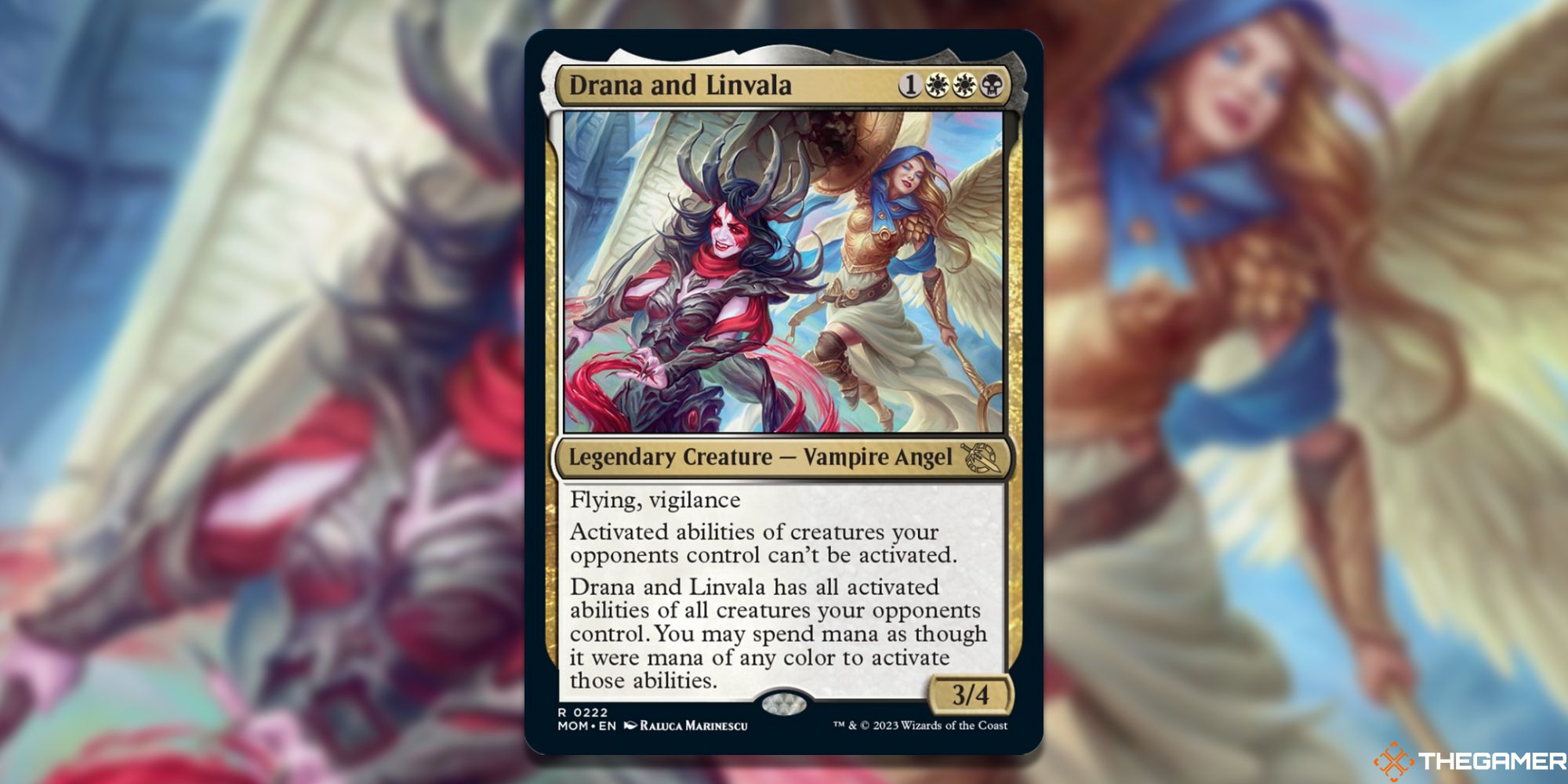 Drana and Linvala cards and artwork from Magic The Gathering.