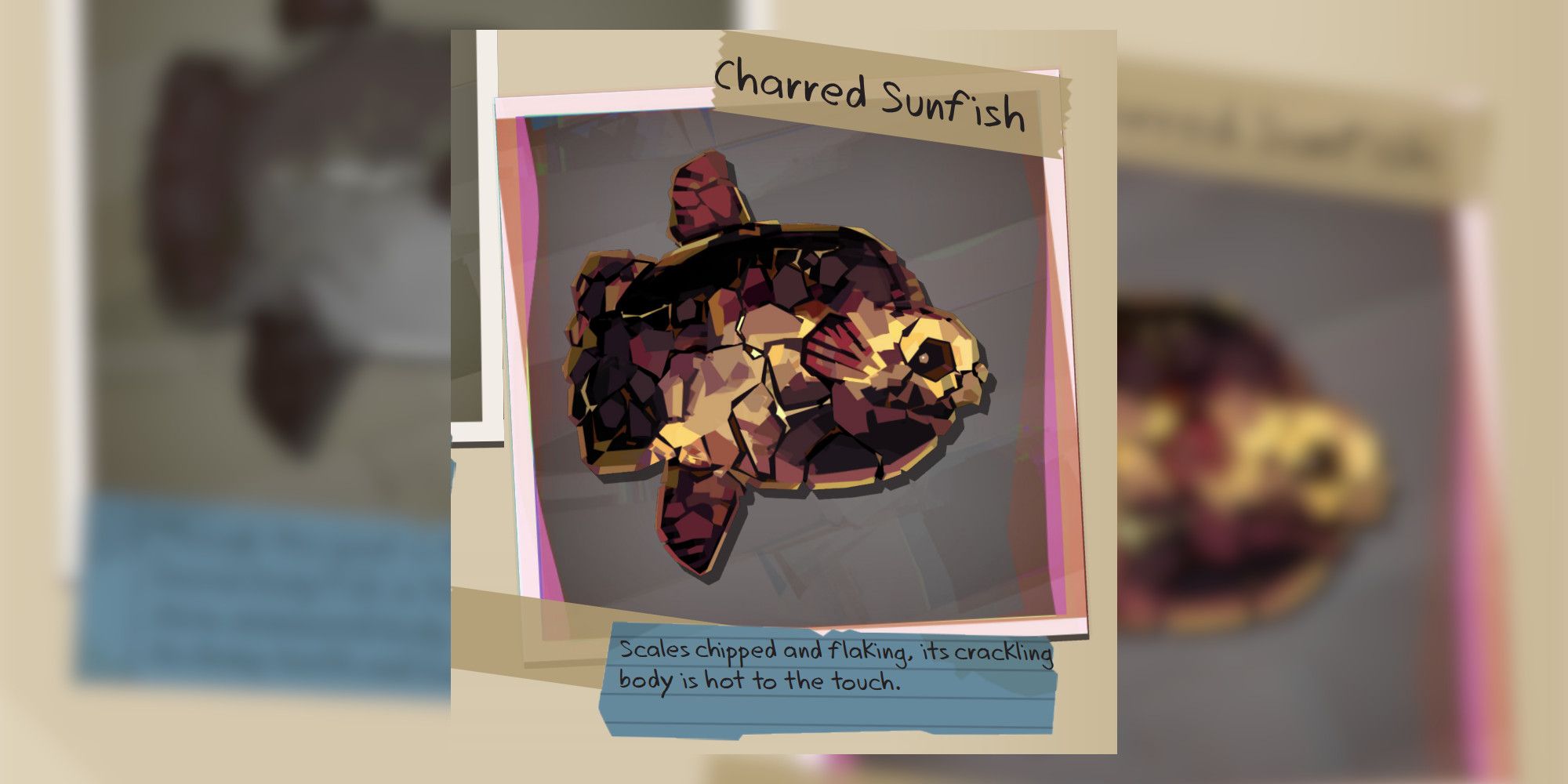 Dredging charred sunfish