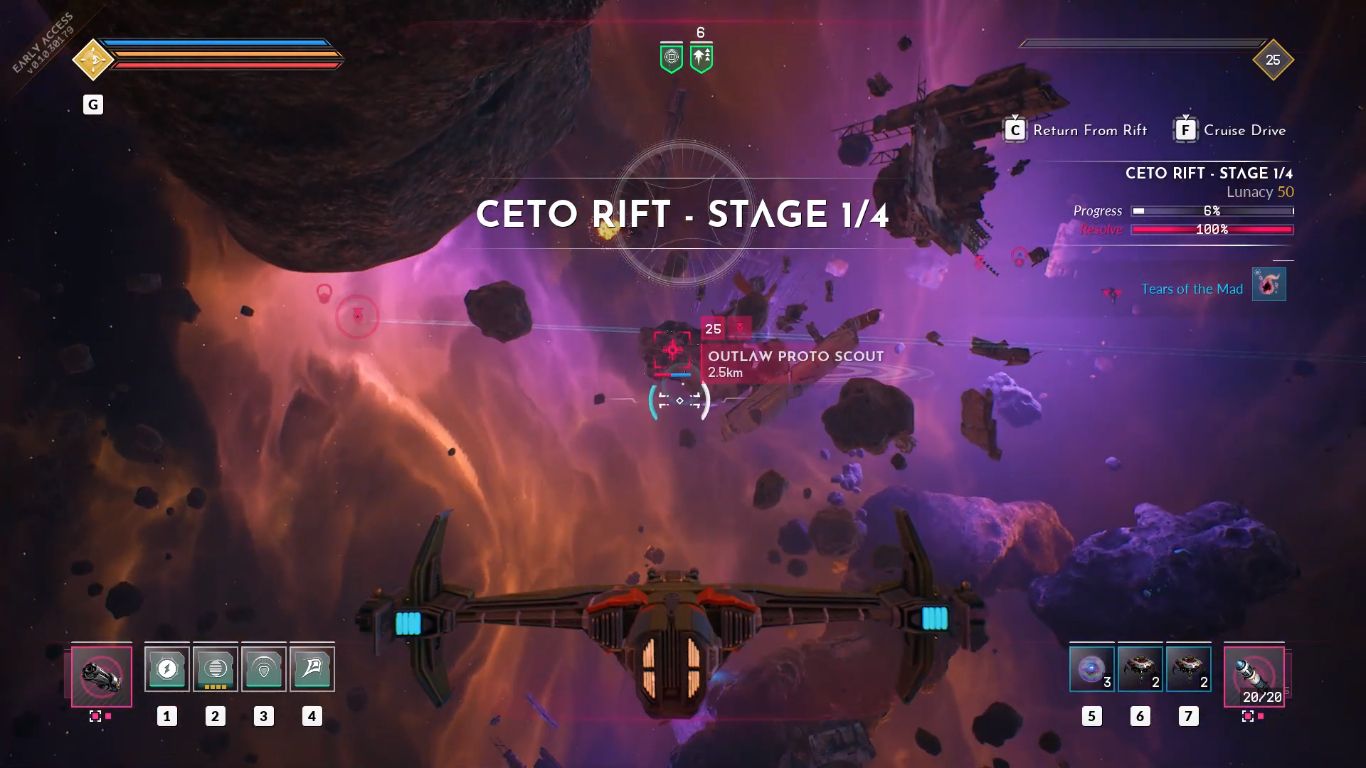 Scout Mid-Combat In Everspace 2.