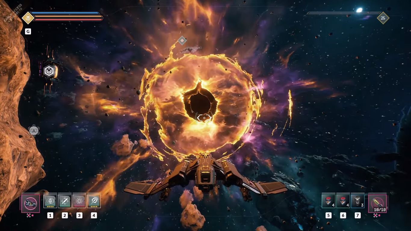 Vanguard Going Through Wormhole In Everspace 2.