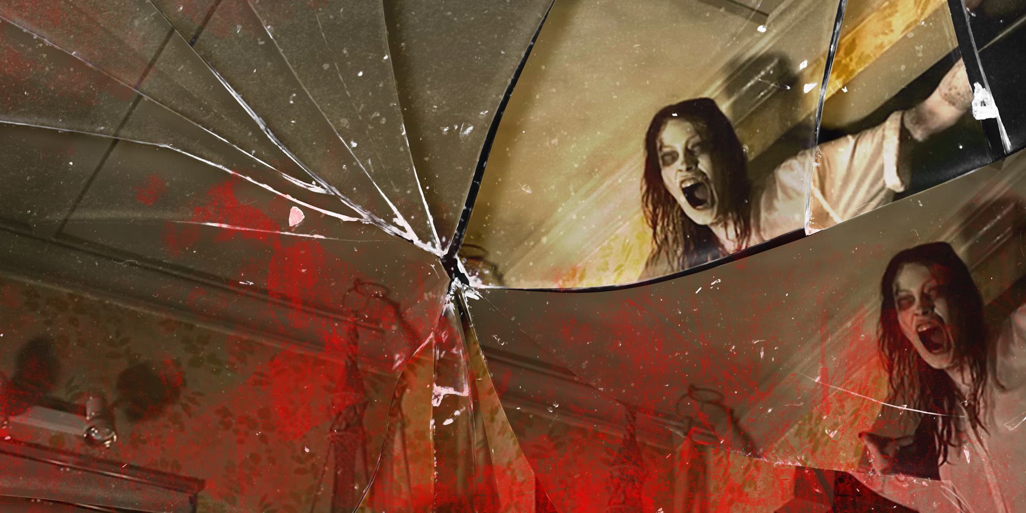 Evil Dead Rise Ellie with broken glass effect