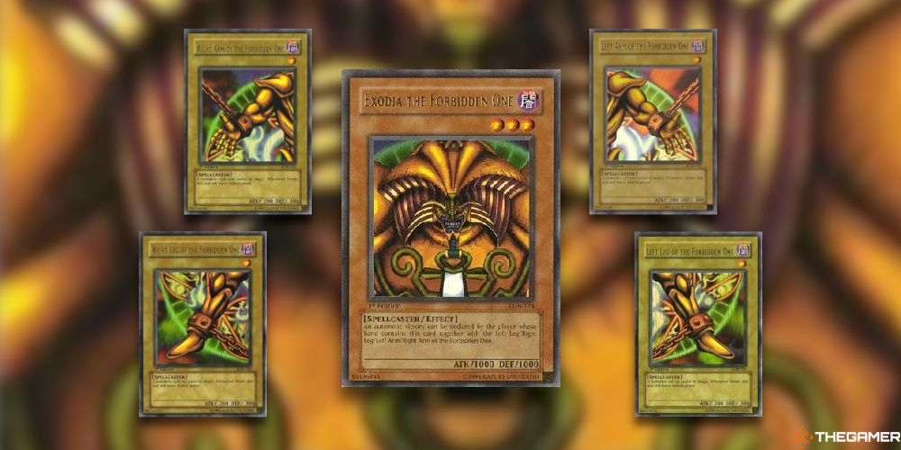 Exodia cards from YuGiOh