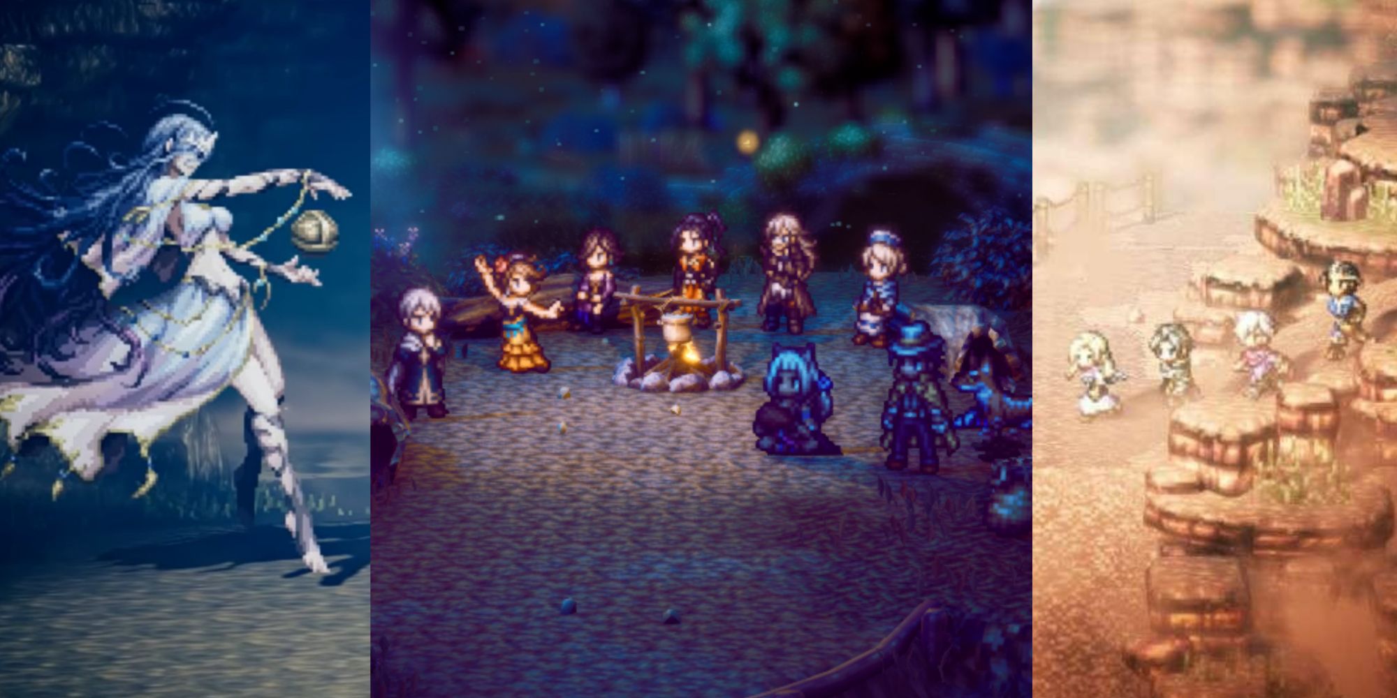 Collage Image of Octopath Traveler and Octopath Traveler 2