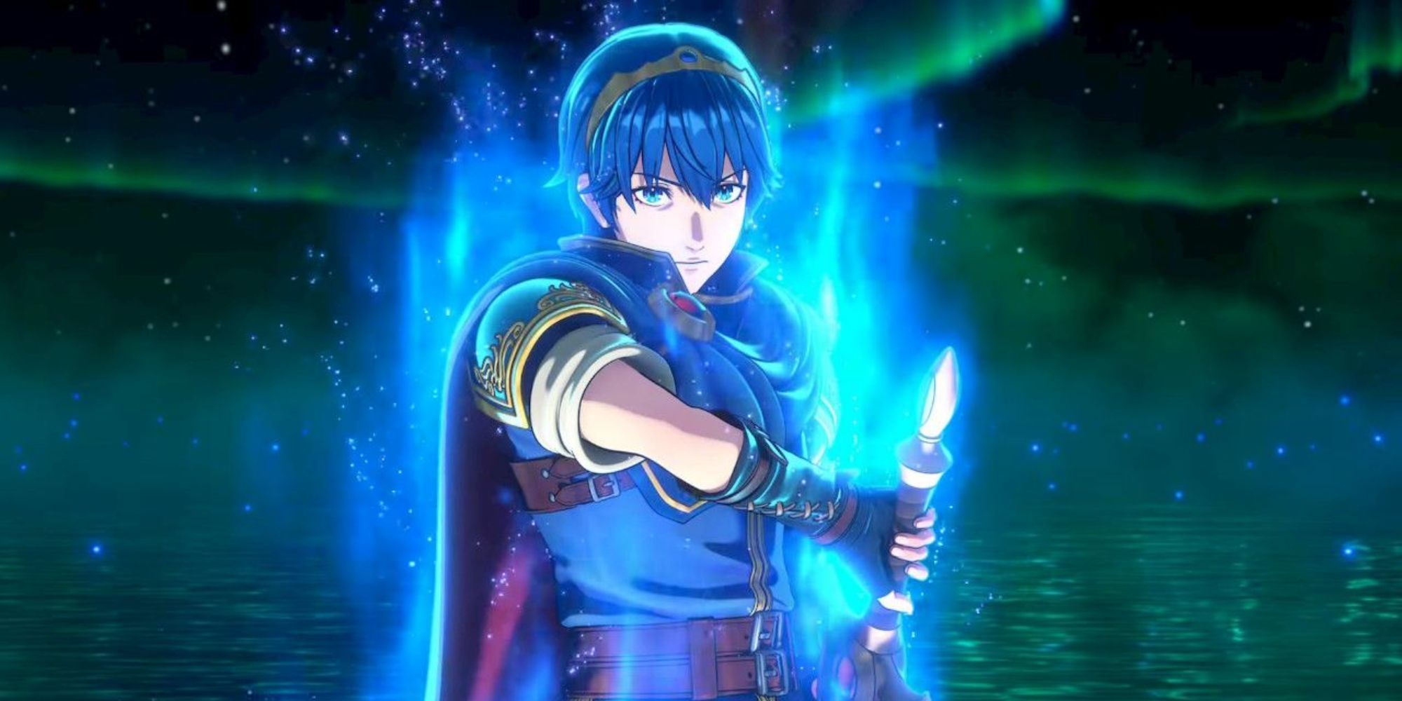 Fire Emblem Engage - Emblem Marth draws Falchion in a cutscene