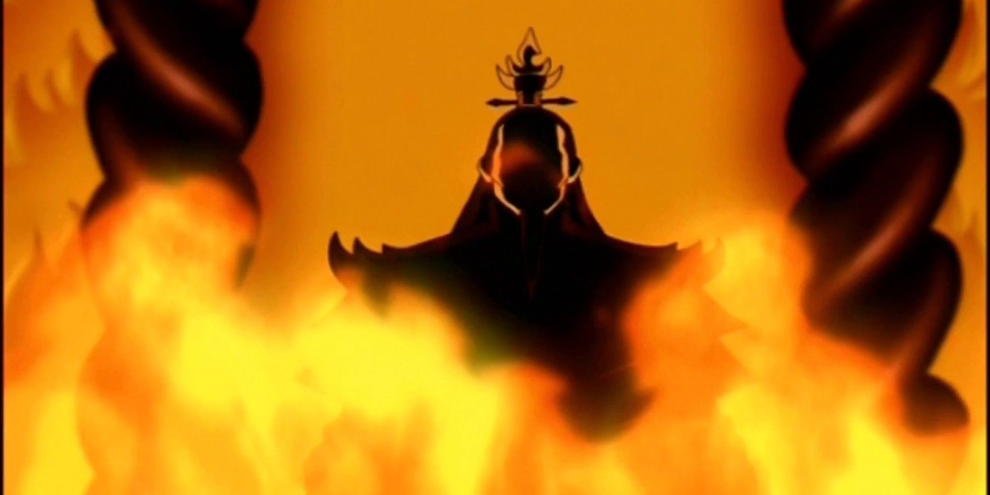 Fire Lord Ozai hides his face in the shadows - Avatar The Last Airbender