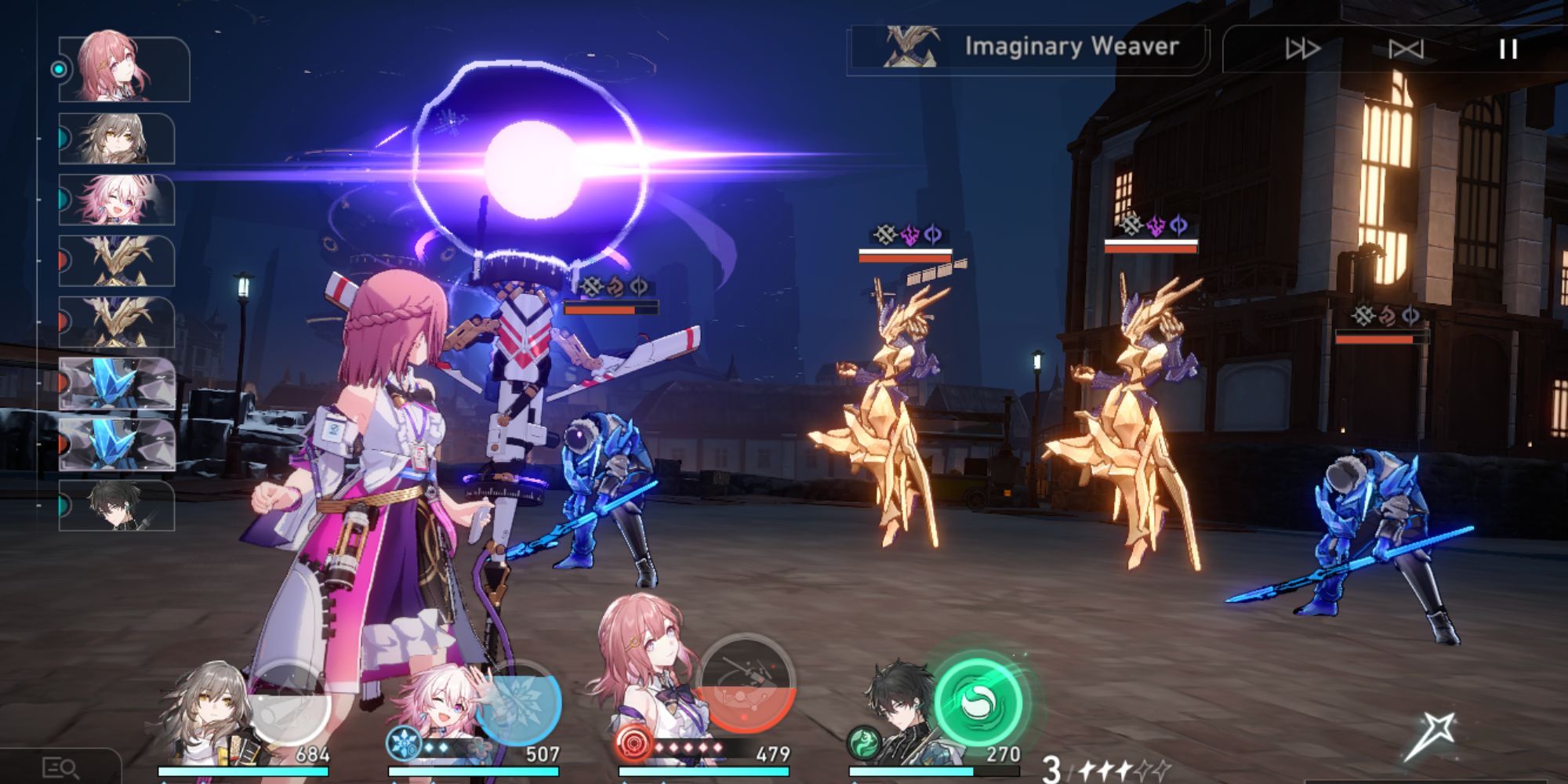 Honkai: Star Rail - Asta holds up her staff to use her Skill in battle