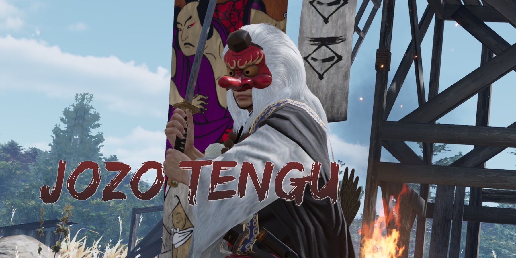 Jozo Tengu being introduced in the Arena as the fight with Ryoma is about to begin.