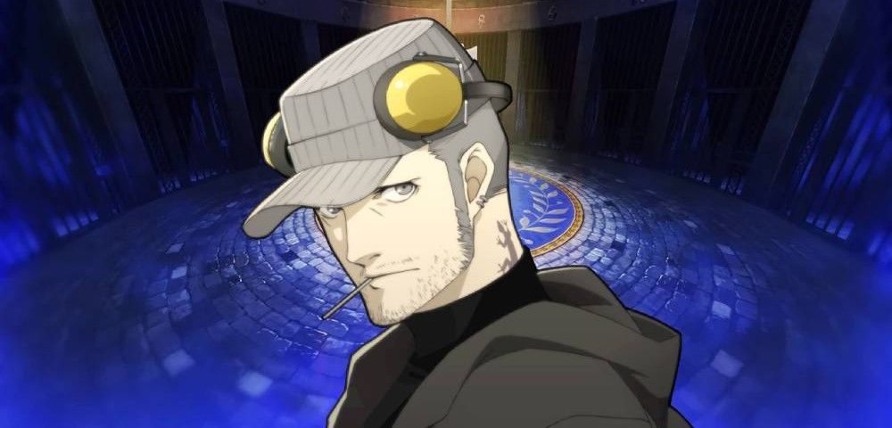 iwai sprite in front of the velvet room in persona 5 royal