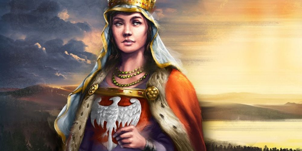 Jadwiga portrait from Age of Empires 2: Definitive Edition.