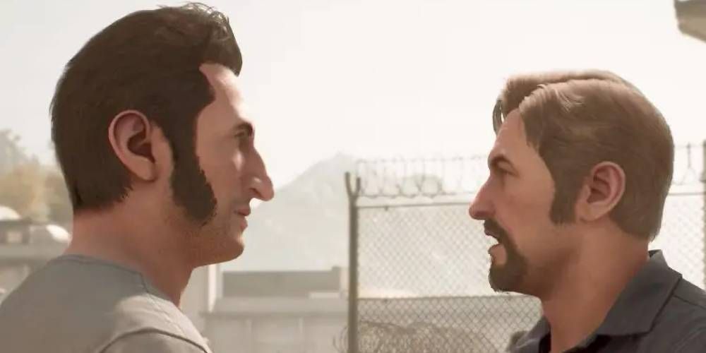 Leo And Vincent facing each other in prison in A Way Out