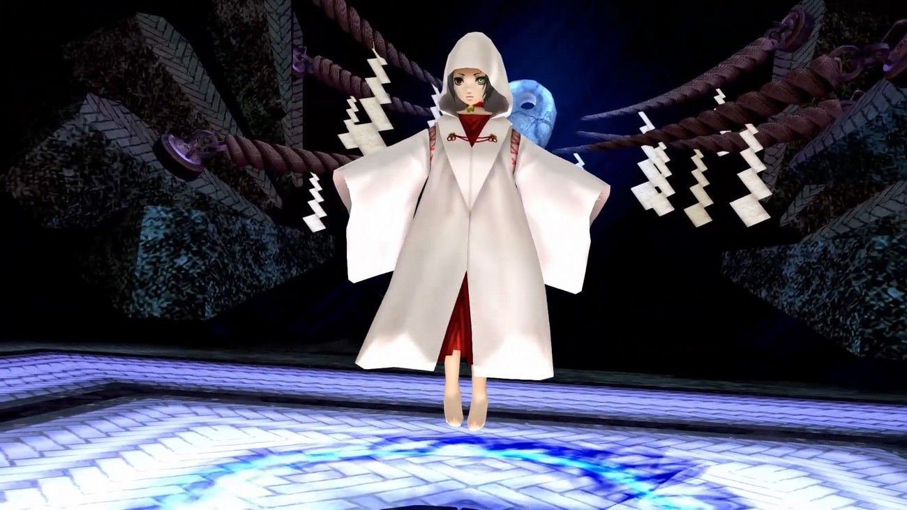 marie just before you battle her as the boss of the hollow forest dungeon in persona 4 golden