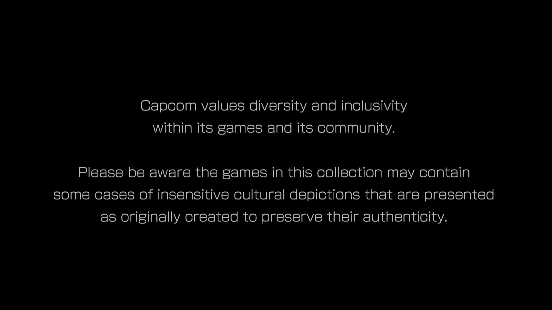 A disclaimer at the beginning of Mega Man Battle Network Legacy Collection.