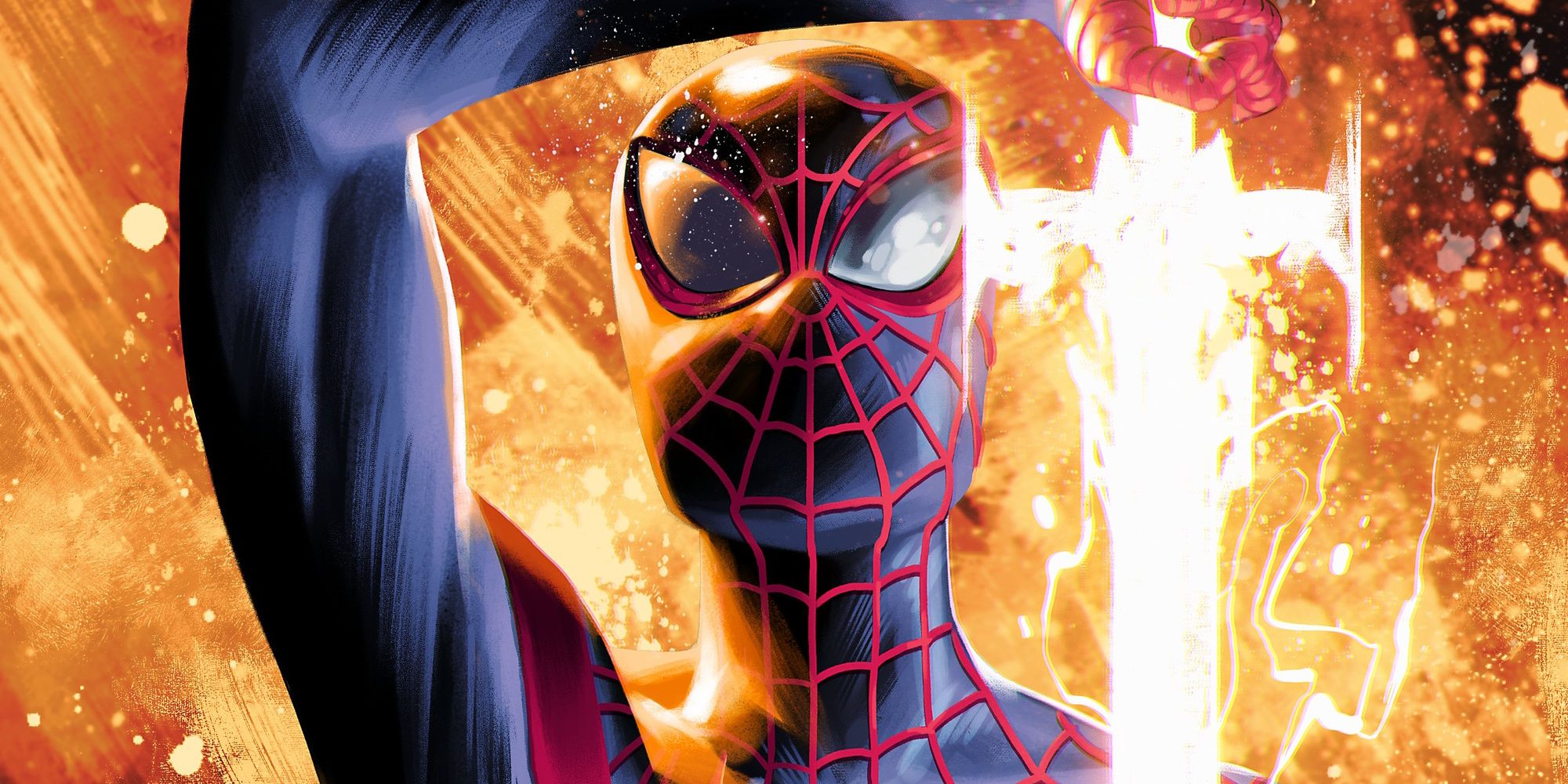 Miles Morales Vergil posiert Spider-Man